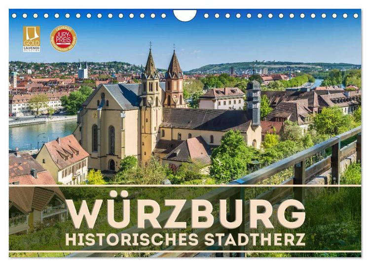 Produktbild: W&Uuml;RZBURG Historisches Stadtherz (Wandkalender 2026 DIN A4 quer), CALVENDO Monatskalender