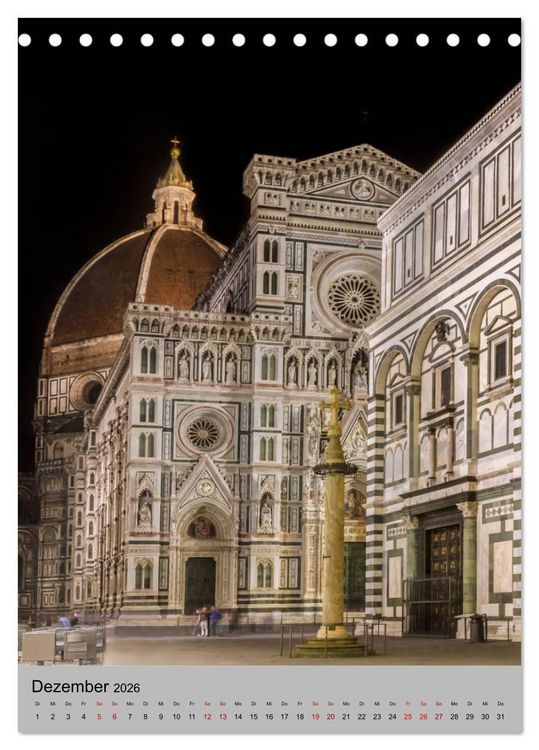 Produktbild: FLORENZ Impressionen bei Tag und Nacht (Tischkalender 2026 DIN A5 hoch), CALVENDO Monatskalender