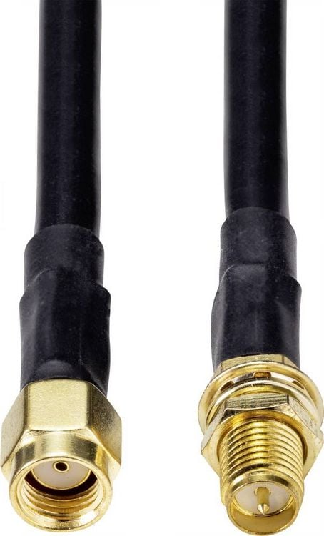 Produktbild: SpeaKa Professional Antennen Verl&auml;ngerungskabel [1x RP-SMA-Stecker - 1x RP-SMA-Buchse] 5.00 m Schwarz