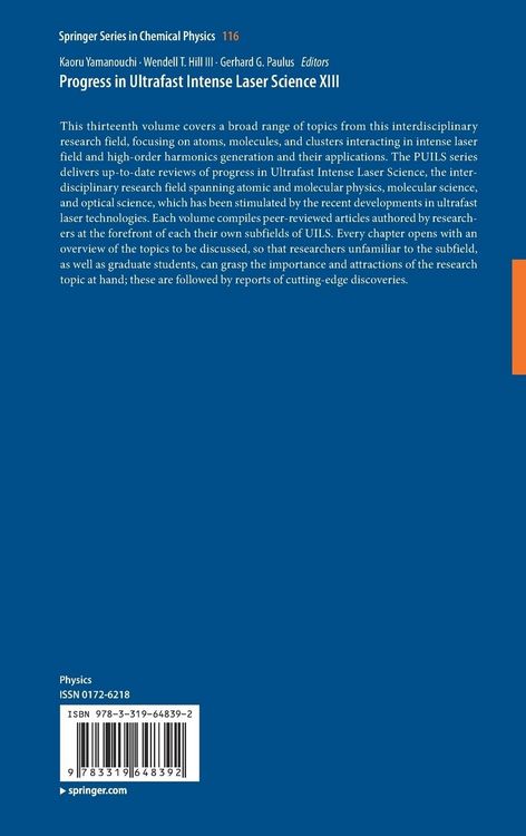 Produktbild: Progress in Ultrafast Intense Laser Science XIII