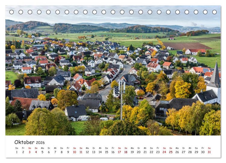 Produktbild: Das Sauerland bei Brilon aus der Vogelperspektive (Tischkalender 2026 DIN A5 quer), CALVENDO Monatskalender