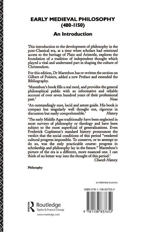 Produktbild: Early Medieval Philosophy 480-1150
