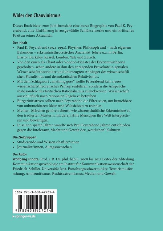 Produktbild: Wider den Chauvinismus