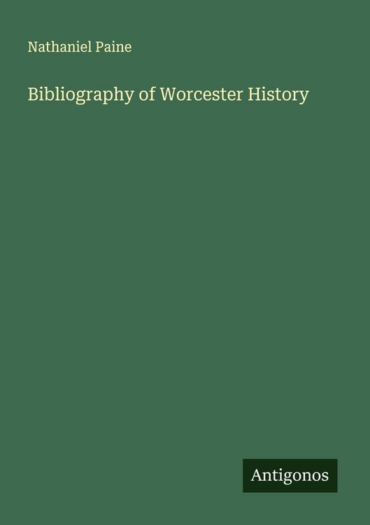 Produktbild: Bibliography of Worcester History