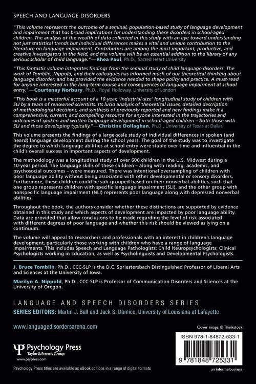 Produktbild: Understanding Individual Differences in Language Development Across the School Years