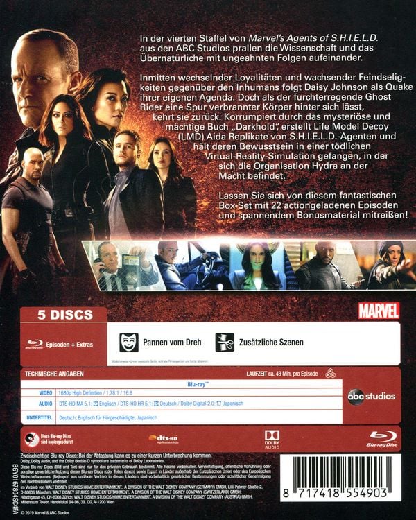 Produktbild: Marvel's Agents of S.H.I.E.L.D. - Staffel 4 [5 BRs]