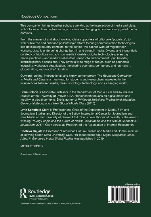 Produktbild: The Routledge Companion to Media and Class