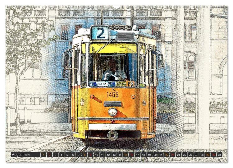 Produktbild: Stra&szlig;enbahn Faszination (Wandkalender 2026 DIN A2 quer), CALVENDO Monatskalender