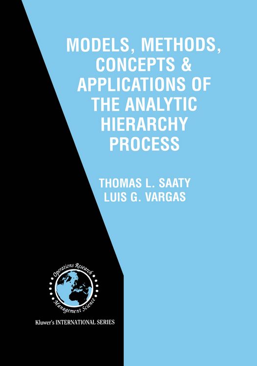 Produktbild: Models, Methods, Concepts & Applications of the Analytic Hierarchy Process