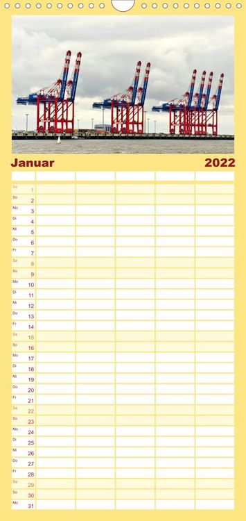 Produktbild: Wilhelmshaven - Familienplaner hoch (Wandkalender 2022 , 21 cm x 45 cm, hoch)