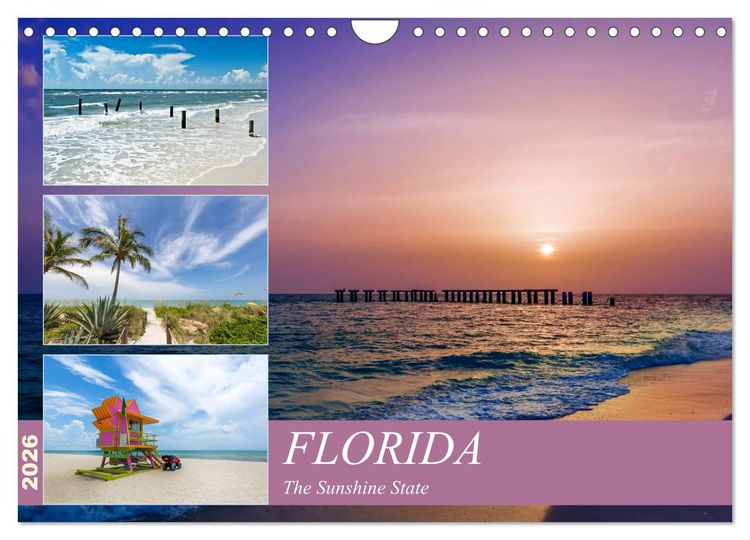 Produktbild: FLORIDA The Sunshine State (Wall Calendar 2026 DIN A4 landscape), CALVENDO 12 Month Wall Calendar