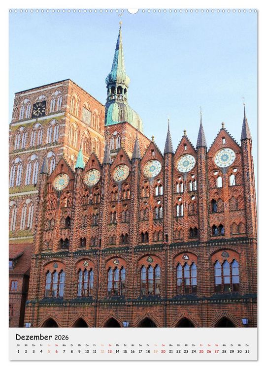 Produktbild: Stralsund - Altstadt und Hafen (Wandkalender 2026 DIN A2 hoch), CALVENDO Monatskalender