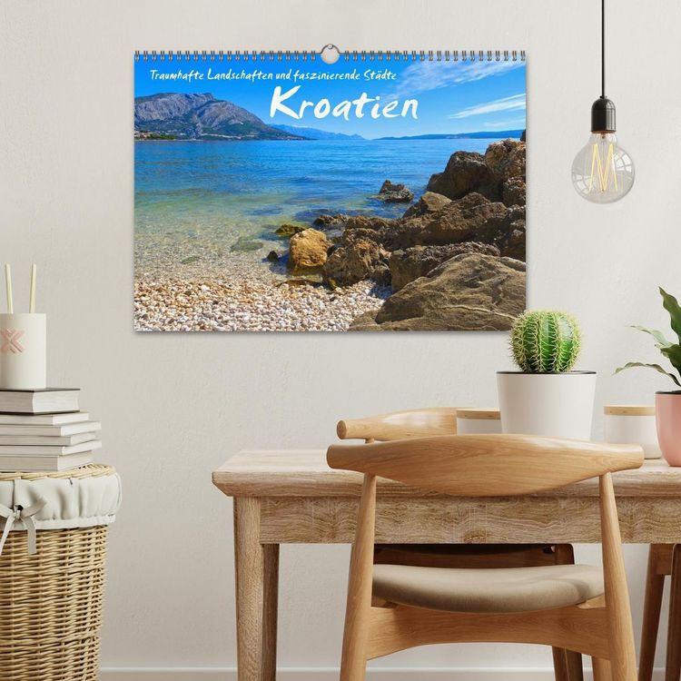 Produktbild: Kroatien - Traumhafte Landschaften und faszinierende St&auml;dte (Wandkalender 2026 DIN A3 quer), CALVENDO Monatskalender