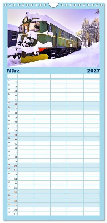 Produktbild: Familienplaner 2027 - Lulea - Wintertraum in Schwedisch Lappland mit 5 Spalten (Wandkalender, 21 x 45 cm) CALVENDO