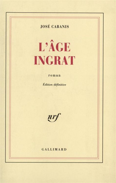 Produktbild: L'&acirc;ge ingrat