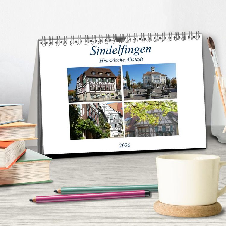 Produktbild: Sindelfingen - Historische Altstadt (Tischkalender 2026 DIN A5 quer), CALVENDO Monatskalender