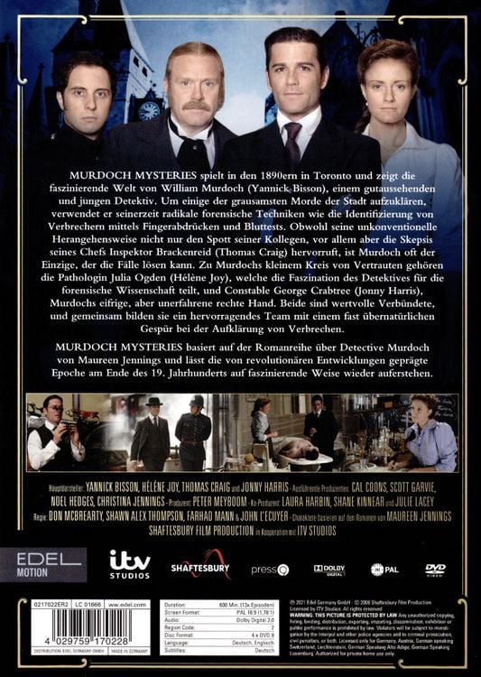 Produktbild: Murdoch Mysteries - Staffel 1 [4 DVDs]