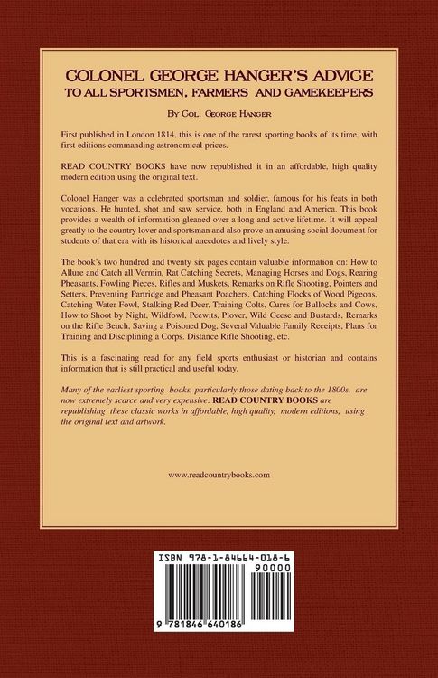 Produktbild: Colonel George Hanger's Advice To All Sportsmen, Farmers And Gamekeepers (History Of Shooting Series)
