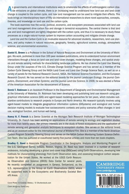 Produktbild: Land Use and the Carbon Cycle
