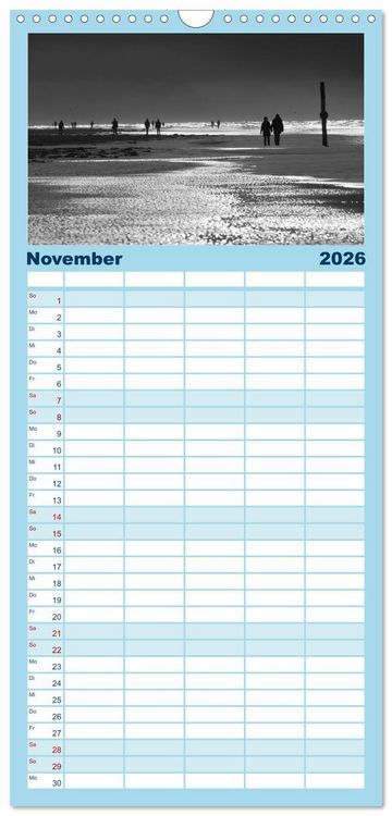 Produktbild: Familienplaner 2026 - St. Peter Ording mit 5 Spalten (Wandkalender, 21 x 45 cm) CALVENDO