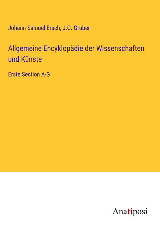Produktbild: Allgemeine Encyklop&auml;die der Wissenschaften und K&uuml;nste