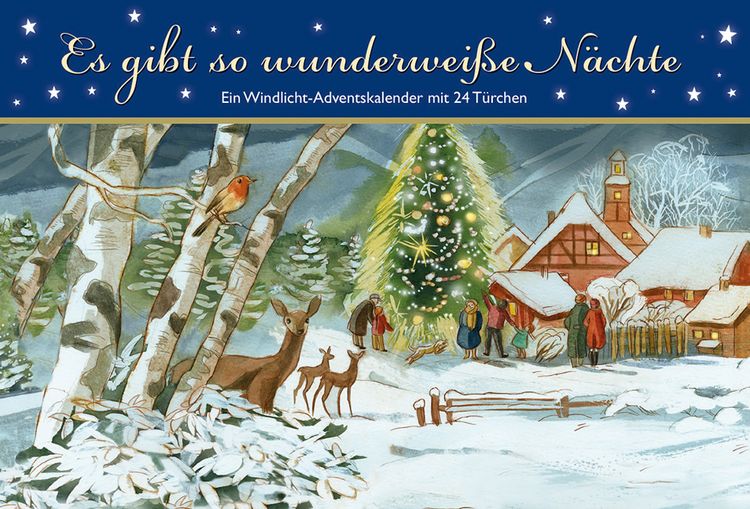 Produktbild: Es gibt so wunderwei&szlig;e N&auml;chte. Ein Windlicht-Adventskalender mit 24 T&uuml;rchen
