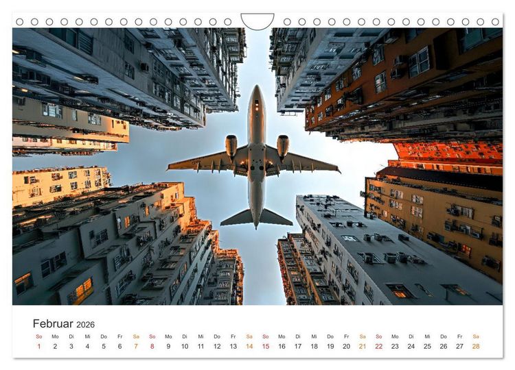 Produktbild: Flugzeuge - Stahlriesen am Himmel (Wandkalender 2026 DIN A4 quer), CALVENDO Monatskalender