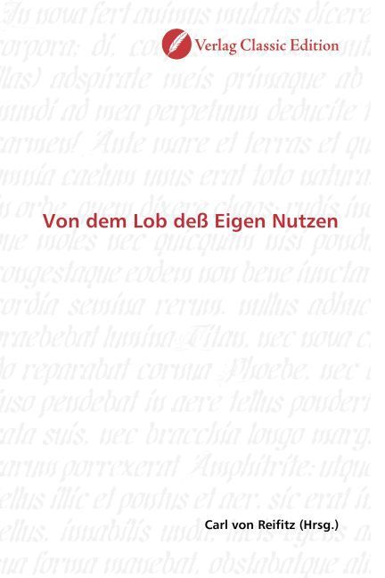 Produktbild: Von dem Lob de&szlig; Eigen Nutzen