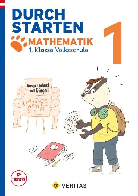 Produktbild: Durchstarten 1. Klasse - Volksschule - Ausgerechnet mit Diego! Mathematik - &Uuml;bungsbuch