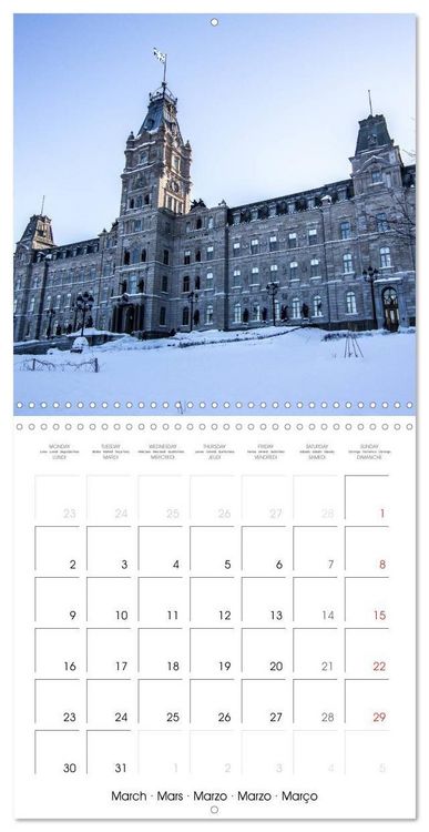 Produktbild: Qu&eacute;bec (Calendrier mural carr&eacute; 2026 30x30 cm) Calendrier double avec une page pour vos prises de notes
