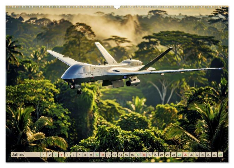 Produktbild: Drohnen - Weltweit (Wandkalender 2027 DIN A2 quer), CALVENDO Monatskalender