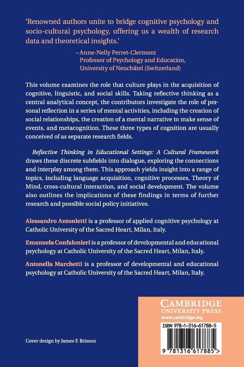 Produktbild: Reflective Thinking in Educational Settings