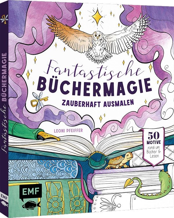 Produktbild: Fantastische B&uuml;chermagie &ndash; Zauberhafte Lesewelten zum Ausmalen