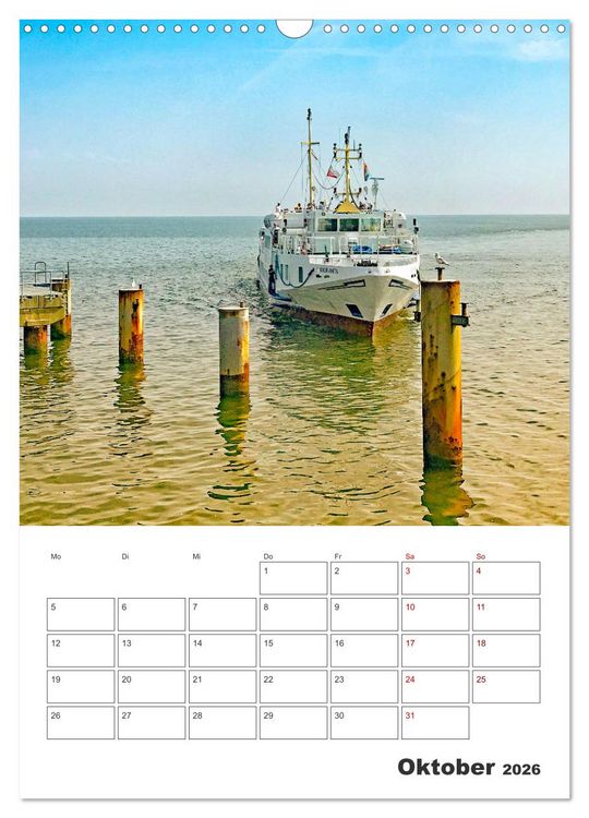 Produktbild: Usedom - Terminplaner (Wandkalender 2026 DIN A3 hoch), CALVENDO Monatskalender