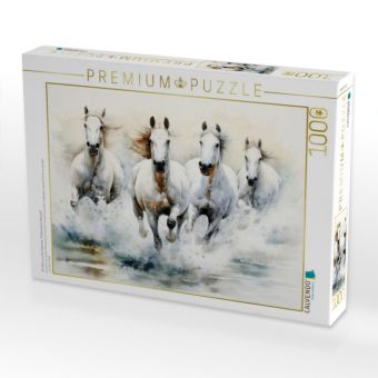 Produktbild: CALVENDO Puzzle Ein Motiv aus dem Kalender "Kraftpakete in Aquarell" | 1000 Teile Lege-Gr&ouml;&szlig;e 64x48cm Foto-Puzzle f&uuml;r gl&uuml;ckliche Stunden