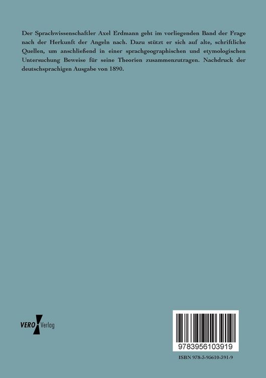 Produktbild: &Uuml;ber die Heimat und den Namen der Angeln