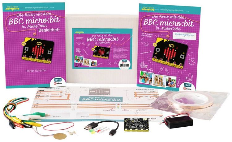 Produktbild: Joy-it Electronic Adventure \"Die Reise mit dem micro:bit\" V2 BBC micro:bit, Basteln, Elektrische Stromkreise, Elektronik