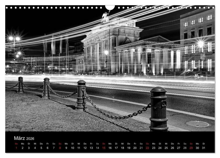 Produktbild: Berlin Monochrome (Wandkalender 2026 DIN A3 quer), CALVENDO Monatskalender