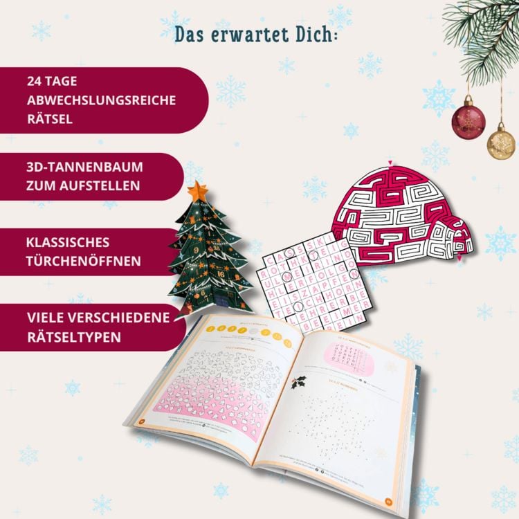 Produktbild: O R&auml;tselbaum! &ndash; 3D-Adventskalender zum Aufstellen und Aufklappen