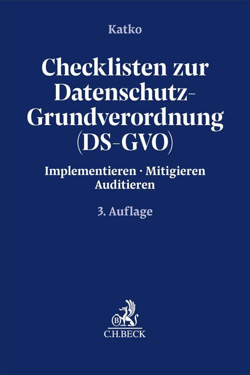 Produktbild: Checklisten zur Datenschutz-Grundverordnung (DS-GVO)