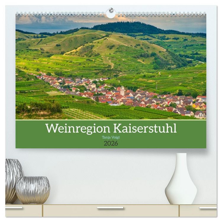 Produktbild: Weinregion Kaiserstuhl (hochwertiger Premium Wandkalender 2026 DIN A2 quer), Kunstdruck in Hochglanz
