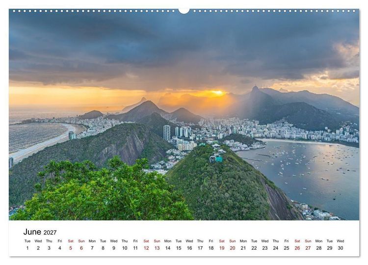 Produktbild: RIO DE JANEIRO Contrasts. Colors. Light. (Wall Calendar 2027 DIN A2 landscape), CALVENDO 12 Month Wall Calendar