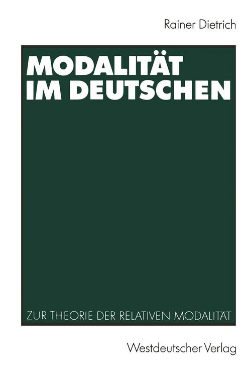 Produktbild: Modalit&auml;t im Deutschen
