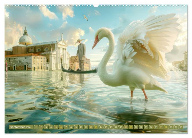 Produktbild: Theatralische surreale Szenen im venezianischen Stil (Wandkalender 2026 DIN A2 quer), CALVENDO Monatskalender