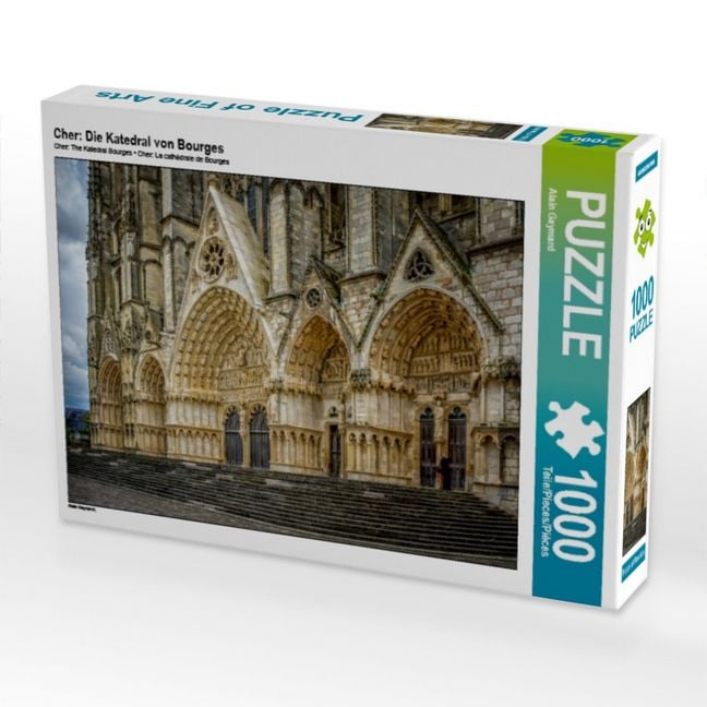 Produktbild: CALVENDO Puzzle Cher: Die Katedral von Bourges | 1000 Teile Lege-Gr&ouml;&szlig;e 64x48cm Foto-Puzzle f&uuml;r gl&uuml;ckliche Stunden