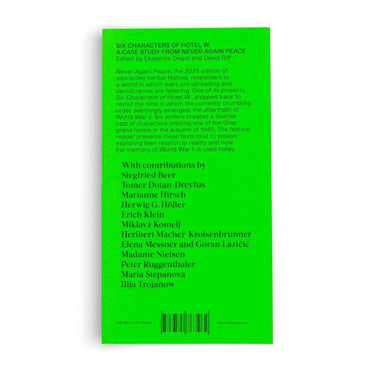 Produktbild: Six Characters of Hotel W.: A Case Study from Never Again Peace