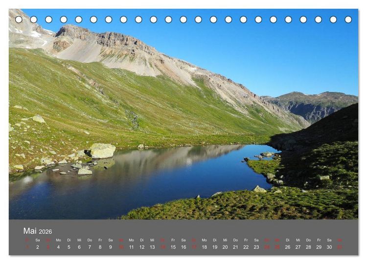 Produktbild: Bergseen der Alpen (Tischkalender 2026 DIN A5 quer), CALVENDO Monatskalender