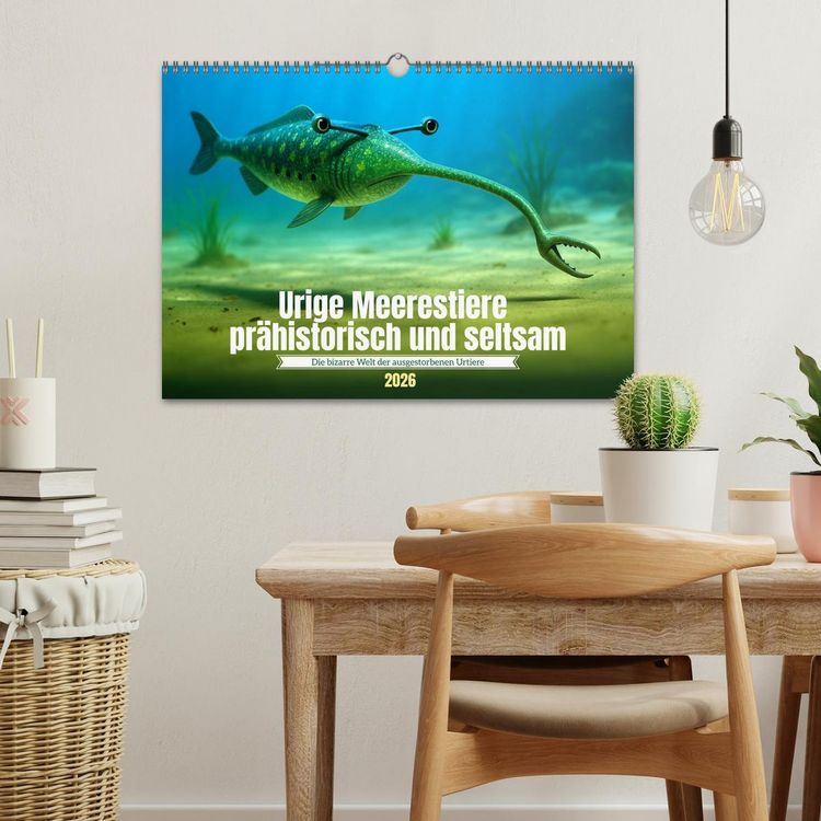 Produktbild: Urige Meerestiere pr&auml;historisch und seltsam (Wandkalender 2026 DIN A3 quer), CALVENDO Monatskalender