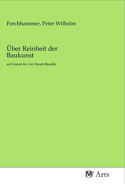 Produktbild: &Uuml;ber Reinheit der Baukunst