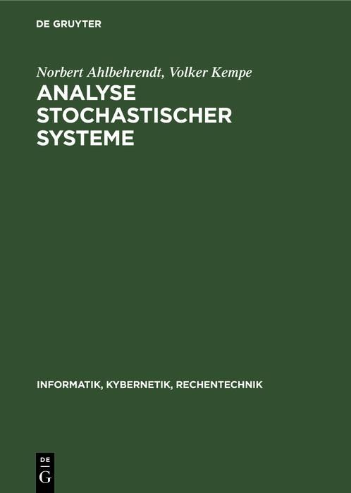 Produktbild: Analyse stochastischer Systeme
